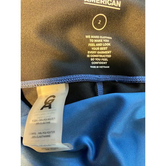 Good American Tonal Ombré Leggings - Sky Blue Leopard Print - Size 2 * WJ18 - Picture 8 of 8